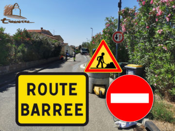 route barrée -avenue de Nidolères
