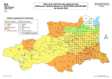 Carte des communes sécheresse