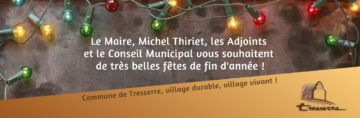 Le Maire, Michel Thiriet, les Adjoints et le Conseil Municipal vous souhaitent de très belles fêtes de fin d'année !