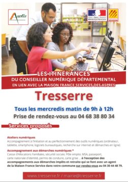 Itinérances du conseiller numérique départemental à Tresserre