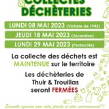 Info Collectes et déchèteries semaine du 8 mai 2023