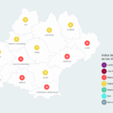 Carte de la pollution de l'air en Occitanie