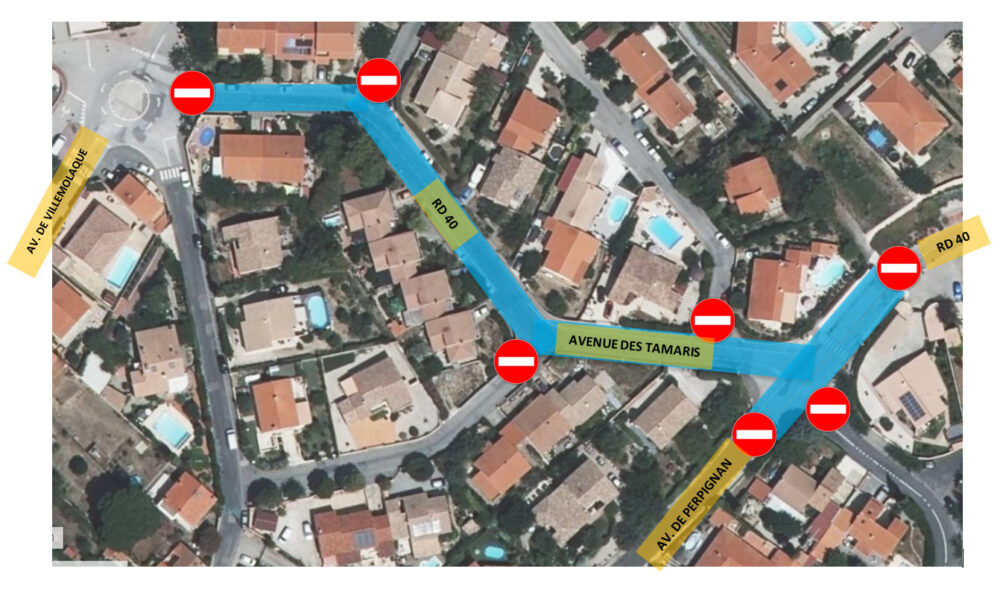 Plan de travaux sur RD 40 à Tresserre