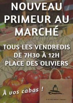 Affiche nouveau primeur au marché de Tresserre