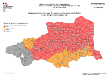 Carte des usages - restrictions par commune