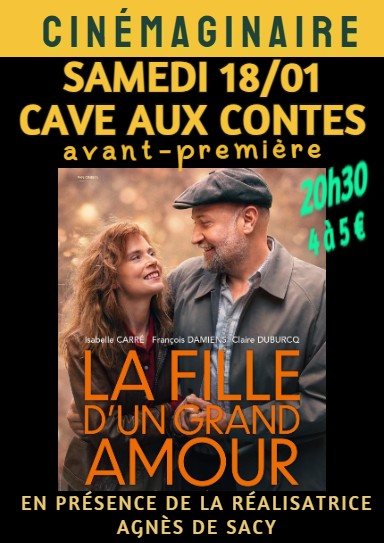 Affiche du film "La fille d'un grand amour" en avant-première.