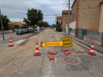 Travaux de voirie sur l'avenue de Villemolaque à Tresserre