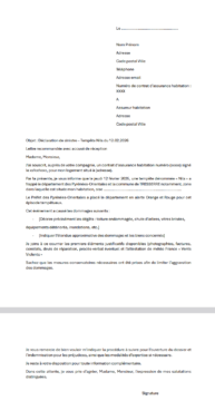 Lettre type assurance à télécharger