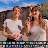 Laura et Nelly devant le futur Tiers-lieu à Tresserre (ancien atelier technique qui sera rénové et réhabilité dans le cadre du projet Coeur Pulsant tranche 2)